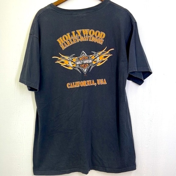 Harley Davidson - 2006 Hollywood California Harley Logo Gray Short Sleeve T XXL - Picture 10 of 12